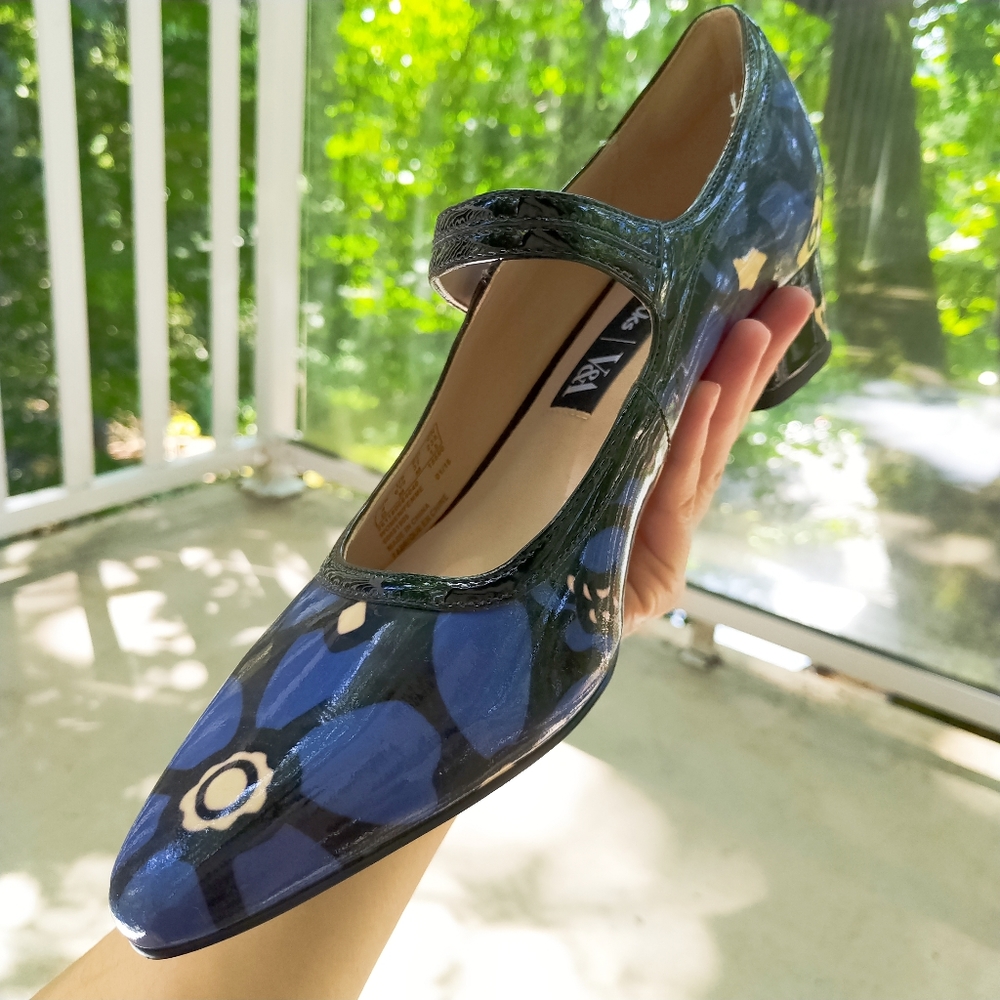 RARE! Clarks V&A Victoria & Albert Floral Heel 6.5